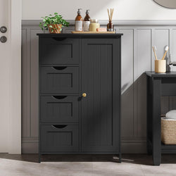 Justine Larder Cupboard 4 Drawers - Ink Black
