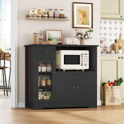 Ruffa Kitchen Storage Cupboard - Black