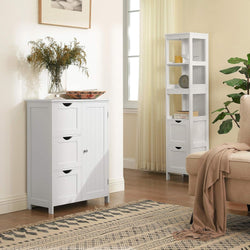 Justine Larder Cupboard 3 Drawers - White