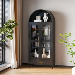 Josiah Larder Cupboard 1 Drawer - Black
