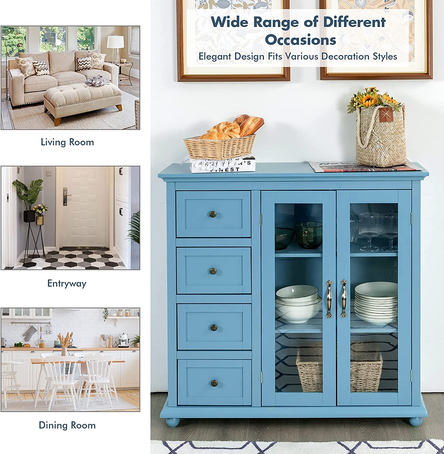 Blue shop larder cupboard