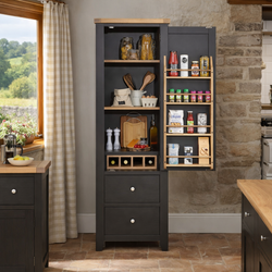 Ettal Kitchen Storage Pantry Cupboard - Black