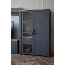 Marley Kitchen Storage Pantry Cupboard - Navy Oak