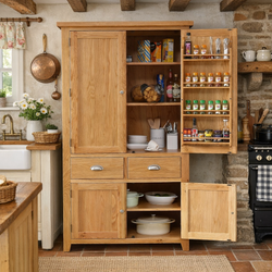 Abdel Kitchen Storage Pantry Cupboard - Oak