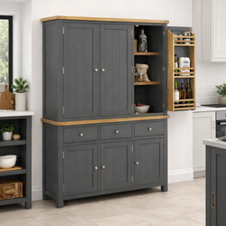 Malie Kitchen Storage Pantry Cupboard - Slate Grey