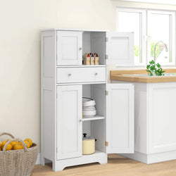 Reese Kitchen Storage Pantry Cupboard - White