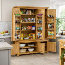 Severine Kitchen Storage Pantry Cupboard - Oak