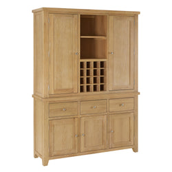 Delphine Whitewash Oak Triple Kitchen Larder Pantry Cupboard