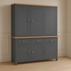 Malie Kitchen Storage Pantry Cupboard - Slate Grey