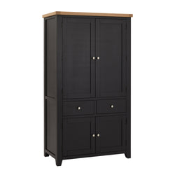 Abdel Kitchen Storage Pantry Cupboard - Black