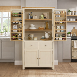 Malani Kitchen Storage Pantry Cupboard - Cream