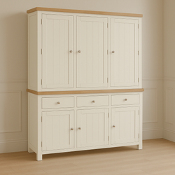Malie Kitchen Storage Pantry Cupboard - Cream 