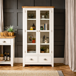 Gunnar Kitchen Storage Display Cupboard - Cream