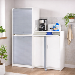 Skies Pantry Cupboard - White/Chrome