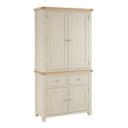 Naleya Dove Grey Painted Double Kitchen Larder Pantry Cupboard