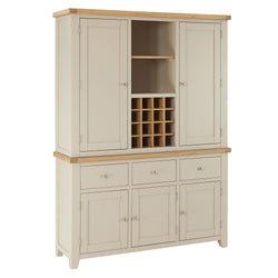 Briley Dove Grey Painted Triple Kitchen Larder Pantry Cupboard