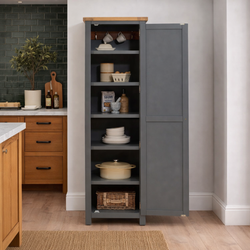 Mallory Kitchen Storage Pantry Cupboard - Slate Grey