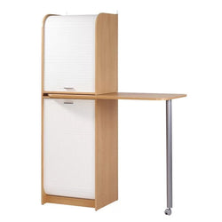 Skyper Pantry Cupboard - White/Beech