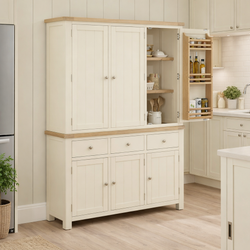 Malie Kitchen Storage Pantry Cupboard - Cream