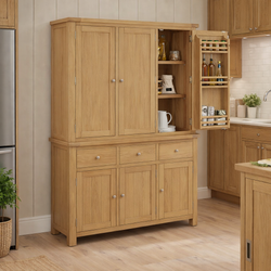 Malie Kitchen Storage Pantry Cupboard - Oak