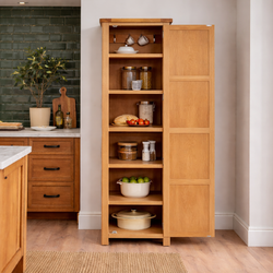 Mallory Kitchen Storage Pantry Cupboard - Oak