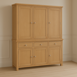 Malie Kitchen Storage Pantry Cupboard - Oak 