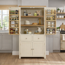 Malani Kitchen Storage Pantry Cupboard - Putty Grey