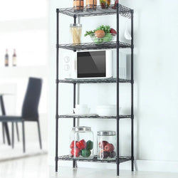Robbie 5-Tier Larder Cupboard - Black