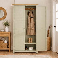 Malaya Kitchen Storage Pantry Hallway Cupboard - Sage Green