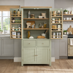 Malani Kitchen Storage Pantry Cupboard - Sage Green
