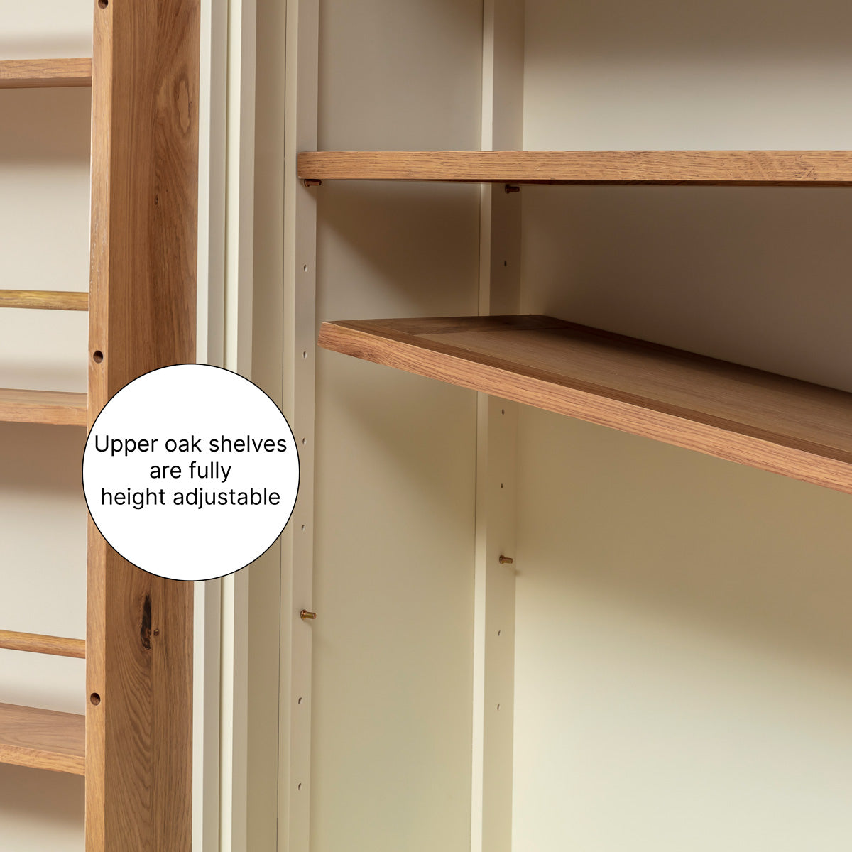 Abdel Kitchen Storage Pantry Cupboard Cream Oak Larders Direct