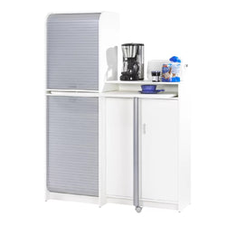 Skies Pantry Cupboard - White/Chrome