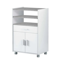 Deuntae Kitchen Storage Cupboard - Soft White/Cement