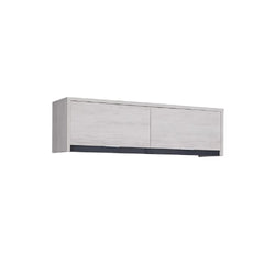 Hazir Kitchen Storage Pantry Cupboard - White Oak /Graphite Gloss