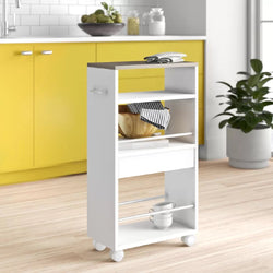 Molly Kitchen Storage Trolley - White