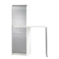 Skyper Pantry Cupboard - White/Aluminum