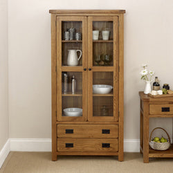 Tucci Kitchen Storage Pantry Cupboard - Dark Oak