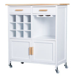 Brooke Kitchen Storage Trolley - White