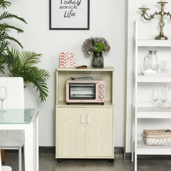 Aarah Kitchen Storage Trolley - Oak