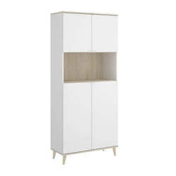 Tembo Kitchen Storage Cupboard - White/Natural Oak