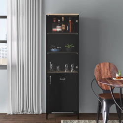 Zion Kitchen Storage Cupboard - Black