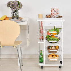 Rohan Kitchen Storage Trolley - White