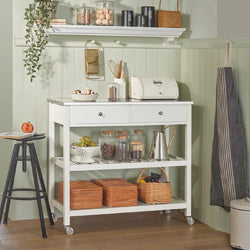 Jade Kitchen Storage Trolley - White