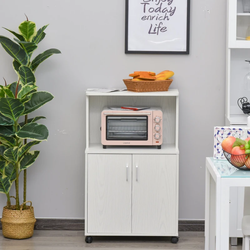 Aarah Kitchen Storage Trolley - White