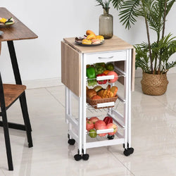 Mina Kitchen Storage Trolley - Beige