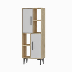 Atal Larder Cupboard - Sapphire Oak/White