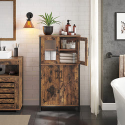 Vinsetto Kitchen Storage Cupboard - Rustic Brown & Black