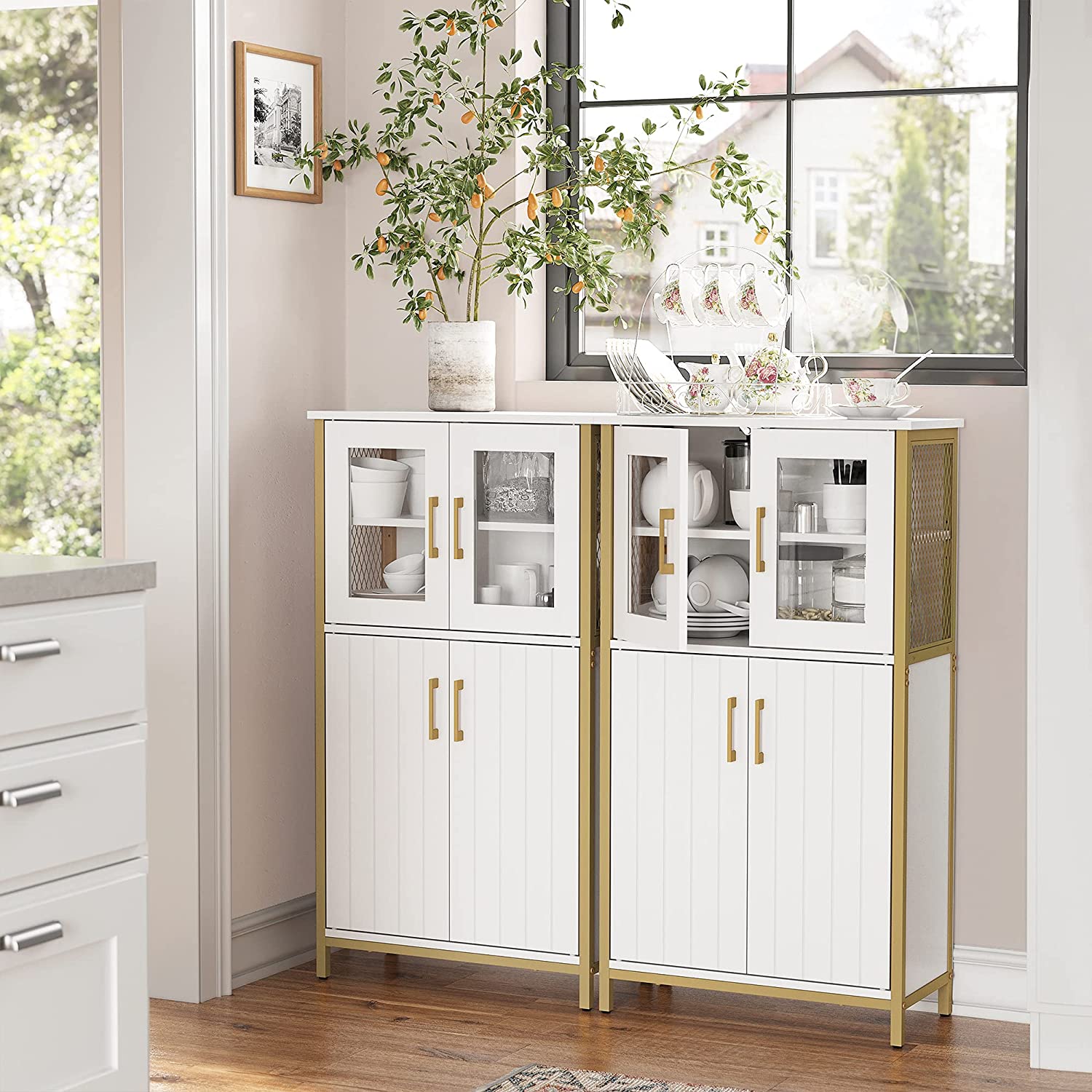 Small shop gold cabinet