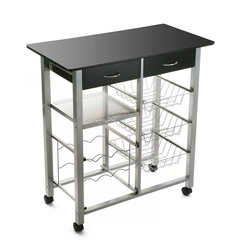 Brito Kitchen Storage Trolley - Black