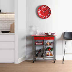 Brito Kitchen Storage Trolley - Red